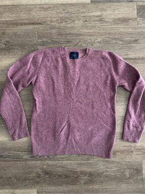 Springfield Original Lambswool Pink Knit Sweater Size Large Woolmark